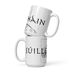 White glossy mug